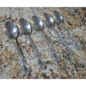 Reed & Barton Marlborough 5 Teaspoons Heritage Mint 18/10 Stainless